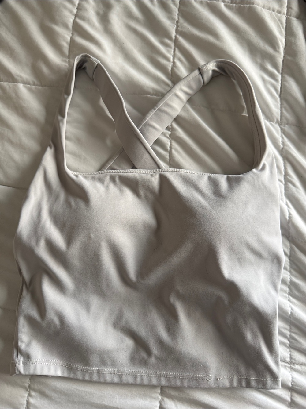ALO Yoga gray logo tank top